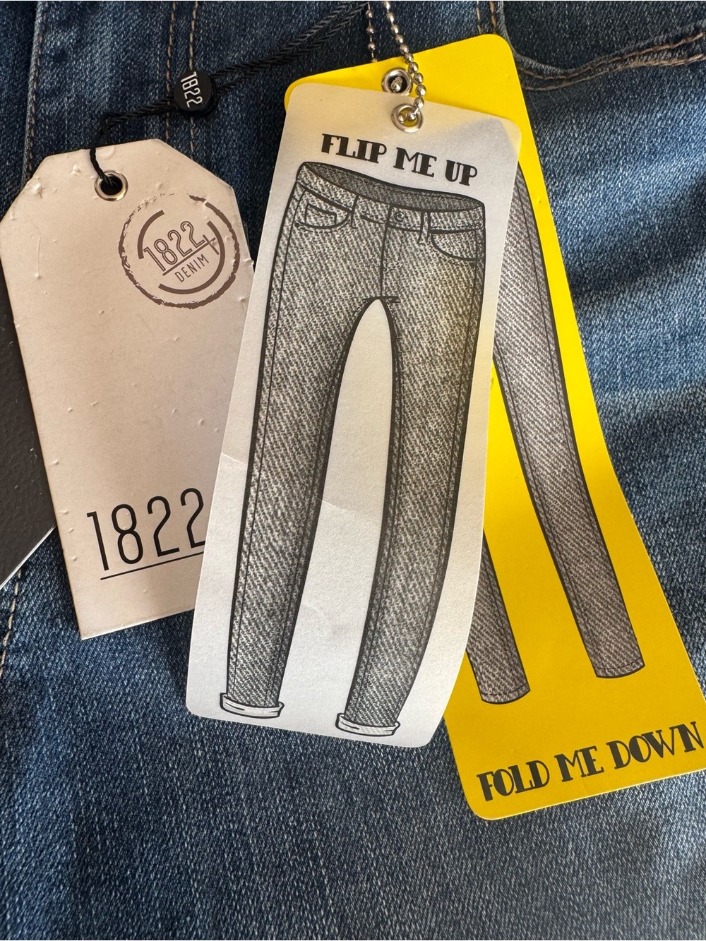 1822 Adrianna Mid-Rise Skinny Crop Jeans Size 14 Retro Mom Denim Medium Wash - Picture 12 of 14